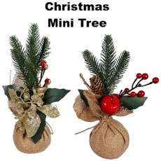 Christmas Mini Tree & Pine Cone Decoration 25cm